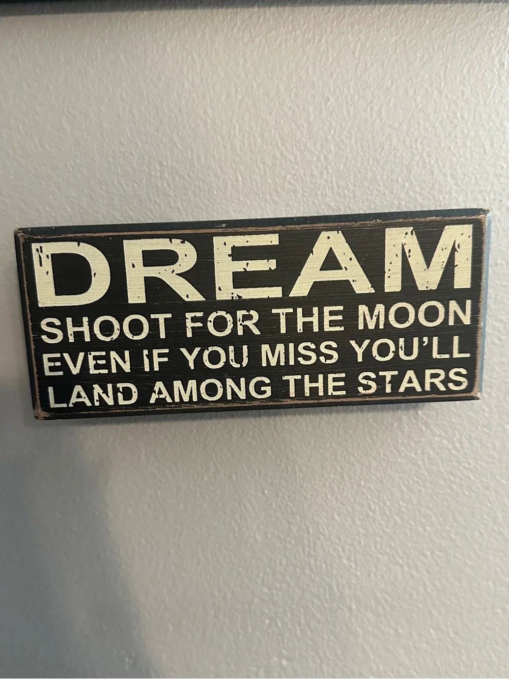 Dream Inspirational Wall Sign - Black and Cream
